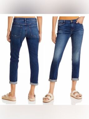 Frame Denim le Garcon  straight leg jeans with Light Distress